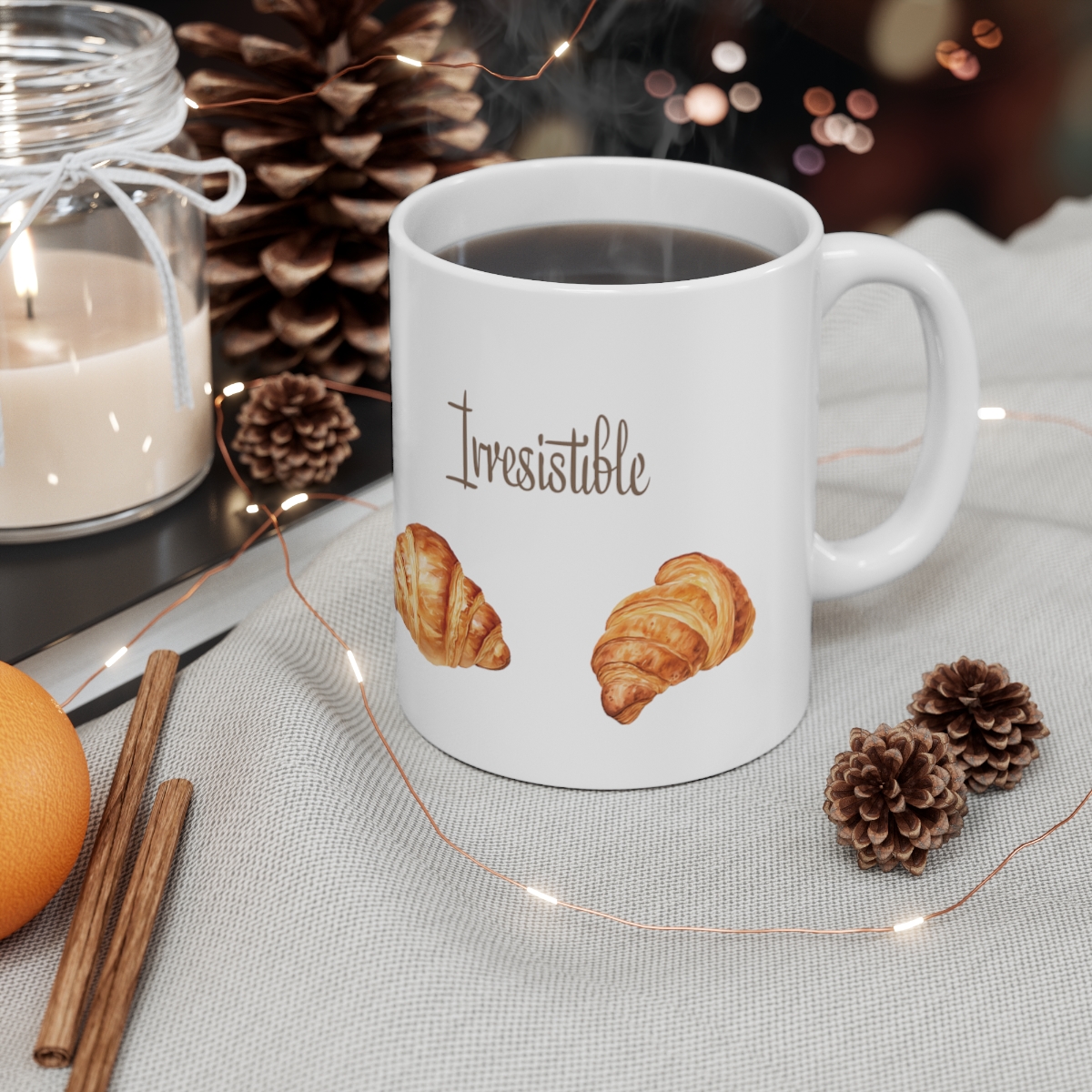 Irresistible Undefeated Croissants - 11oz white mug