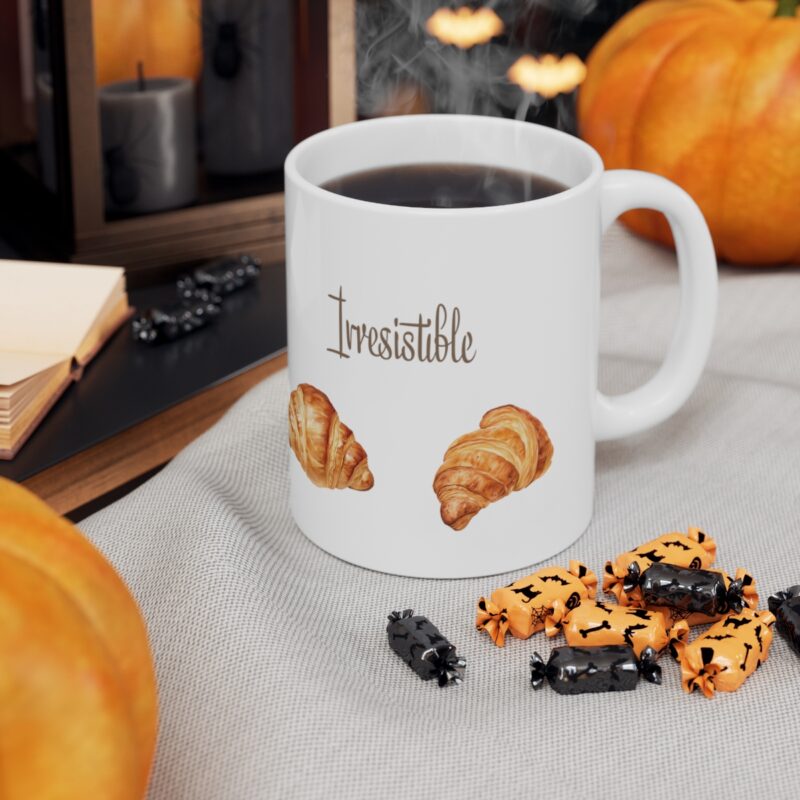 Irresistible Undefeated Croissants - 11oz white mug - Image 6