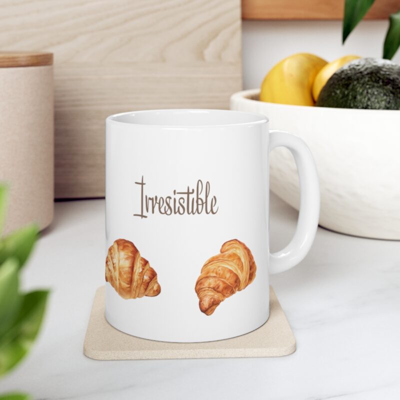 Irresistible Undefeated Croissants - 11oz white mug - Image 7