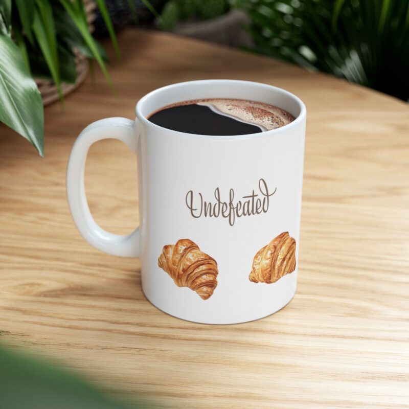 Irresistible Undefeated Croissants - 11oz white mug - Image 8