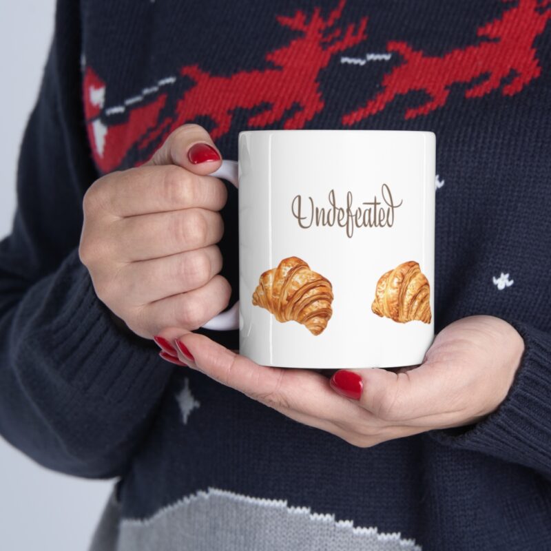 Irresistible Undefeated Croissants - 11oz white mug - Image 11