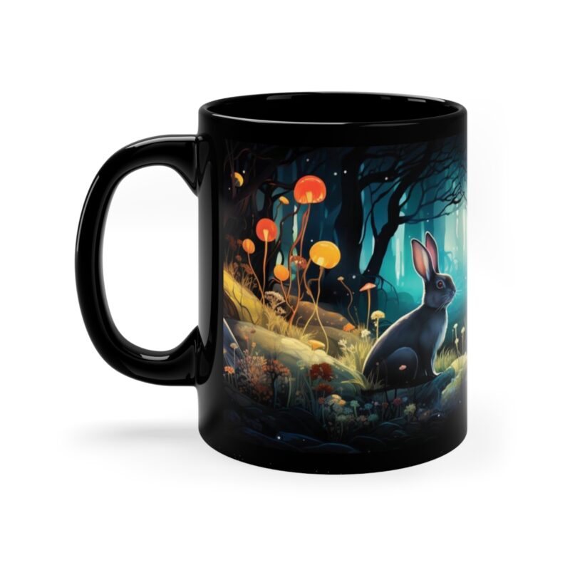 "Love Bunnies" - 11oz black mug - Image 2