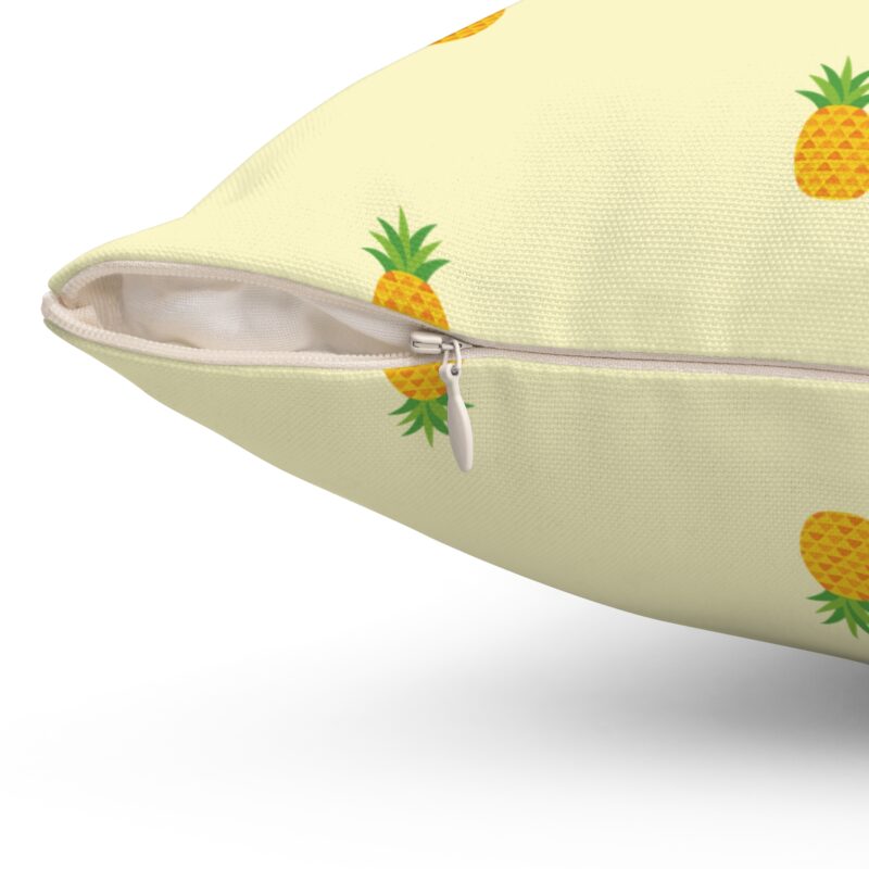 Pineapple Print Decor Pillow - Spun Polyester Square Cushion - Image 3