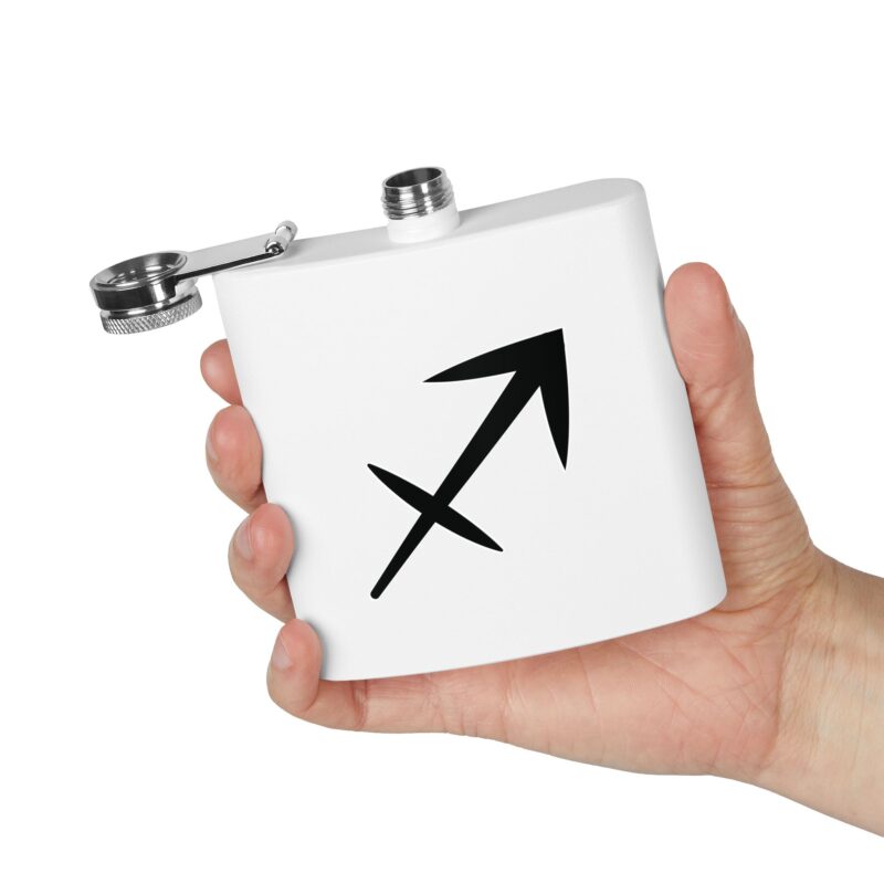 Personalized Stainless Steel Flask - Sagittarius Zodiac Gift - Image 4