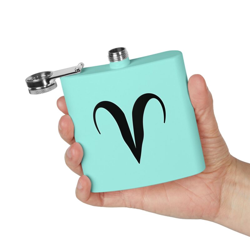 Personalized Stainless Steel Flask - Aries Zodiac Gift - Image 12