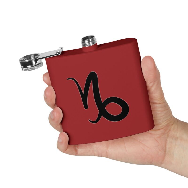 Personalized Stainless Steel Flask - Capricorn Zodiac Gift - Image 8