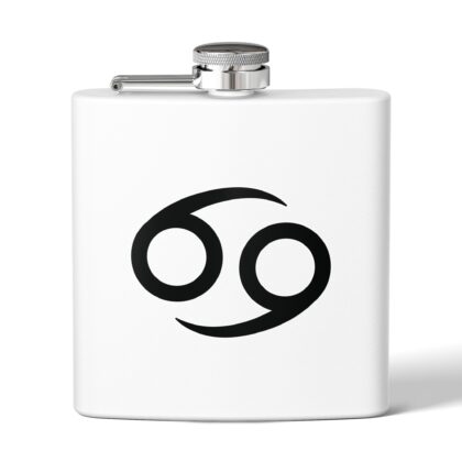 Personalized Stainless Steel Flask - Cancer Zodiac Gift