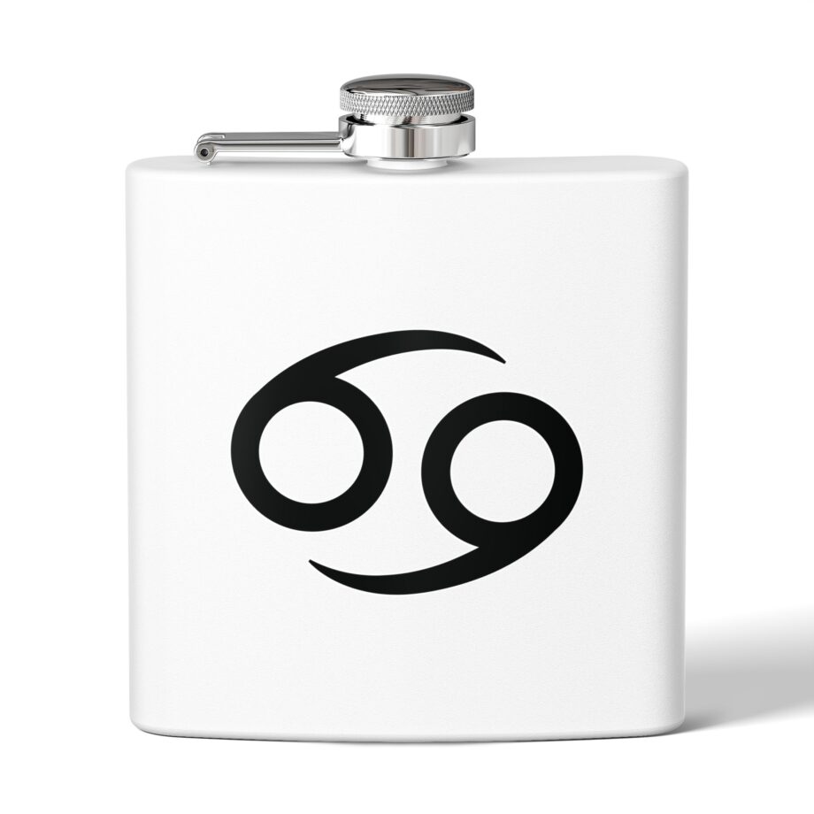 Personalized Stainless Steel Flask - Cancer Zodiac Gift