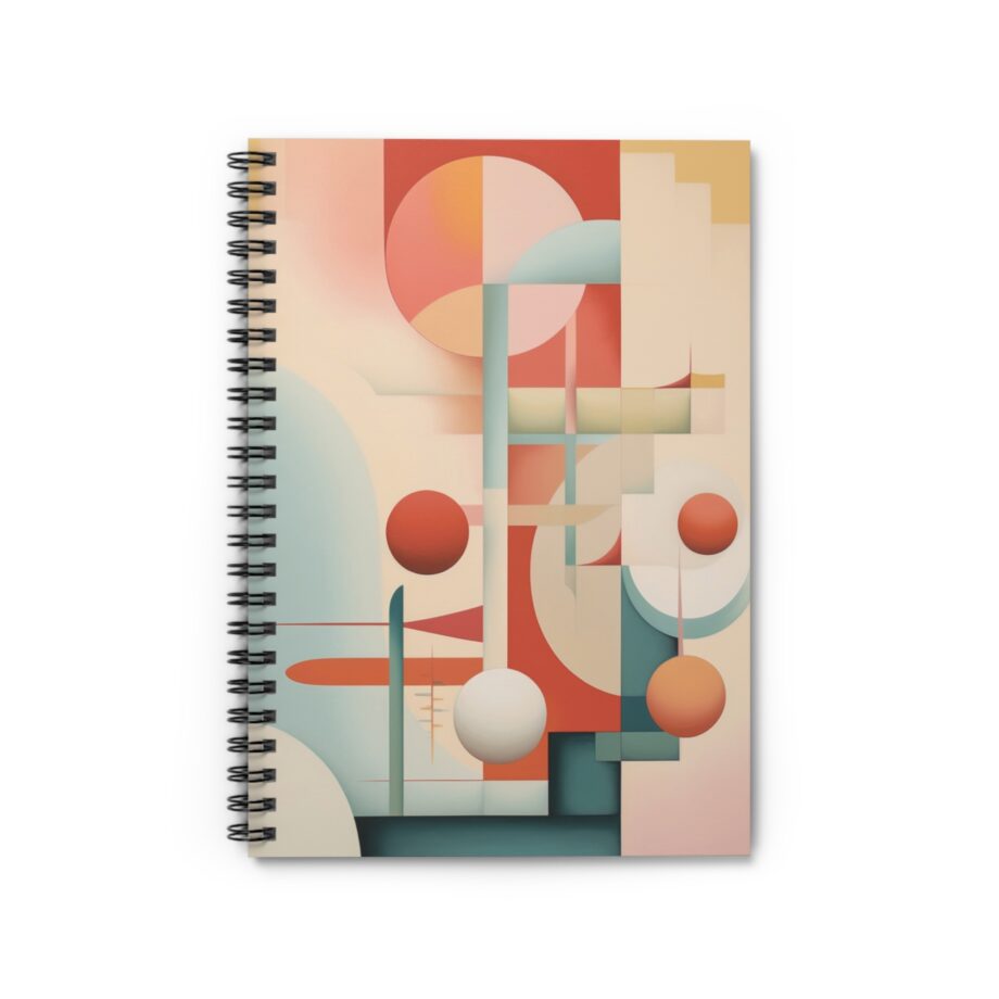 Staggered Ambivalence Abstract - Spiral Notebook