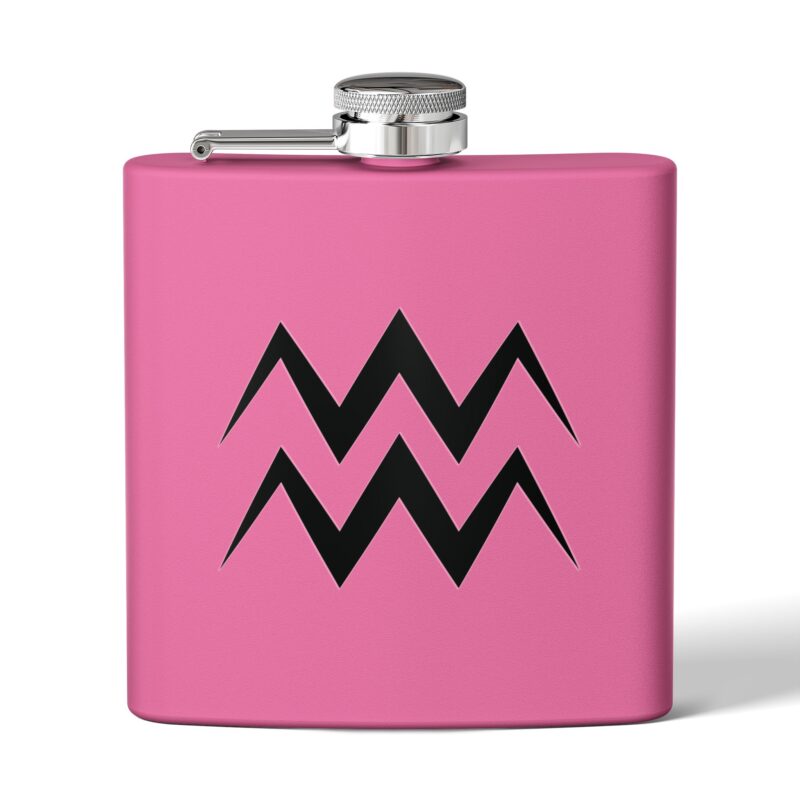 Personalized Stainless Steel Flask - Aquarius Zodiac Gift - Image 21