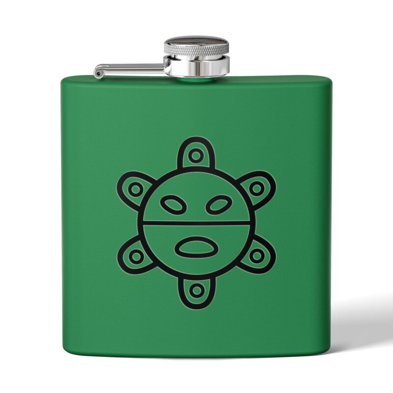 Stainless Steel Flask 6oz capacity - Taino Sun Icon - Image 13