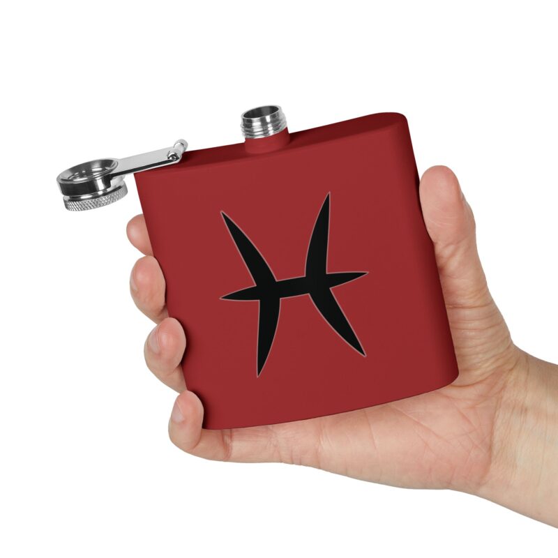 Personalized Stainless Steel Flask - Pisces Zodiac Gift - Image 8