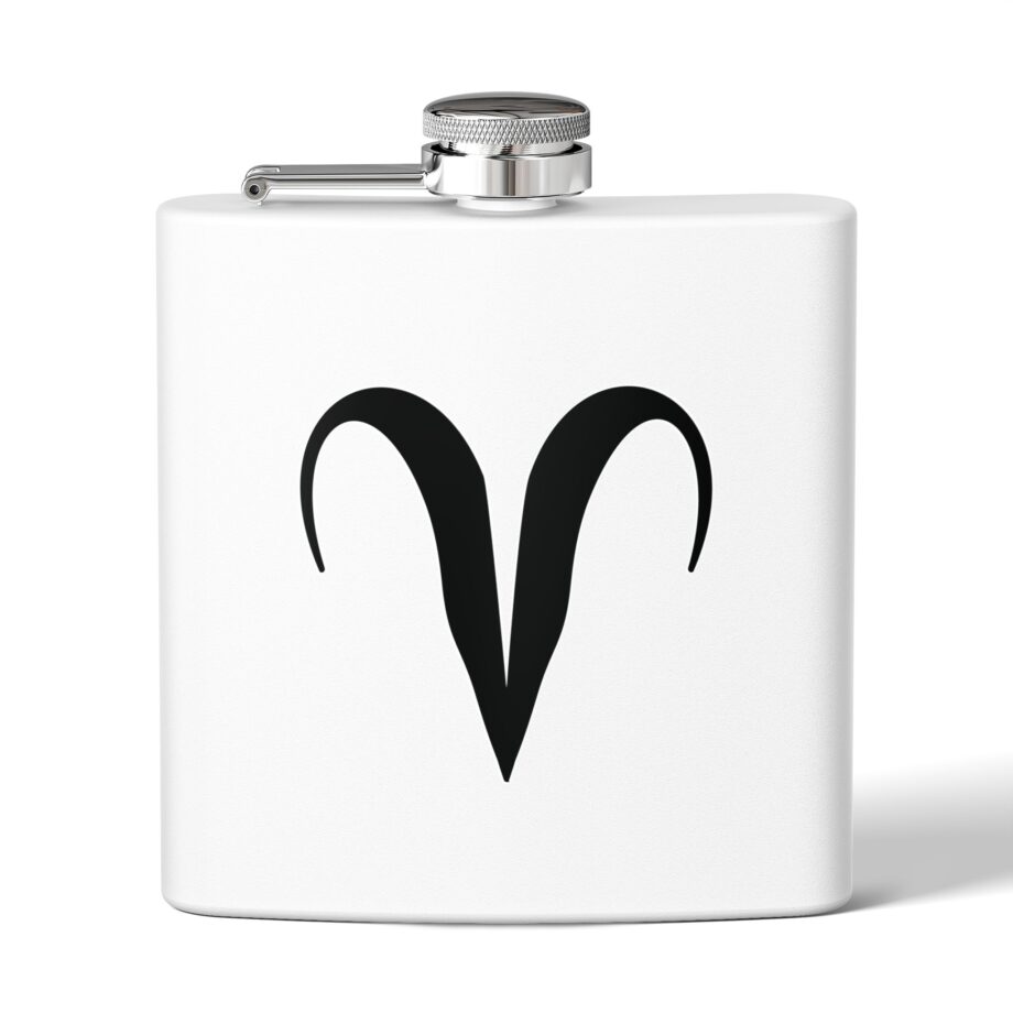 Personalized Stainless Steel Flask - Aries Zodiac Gift