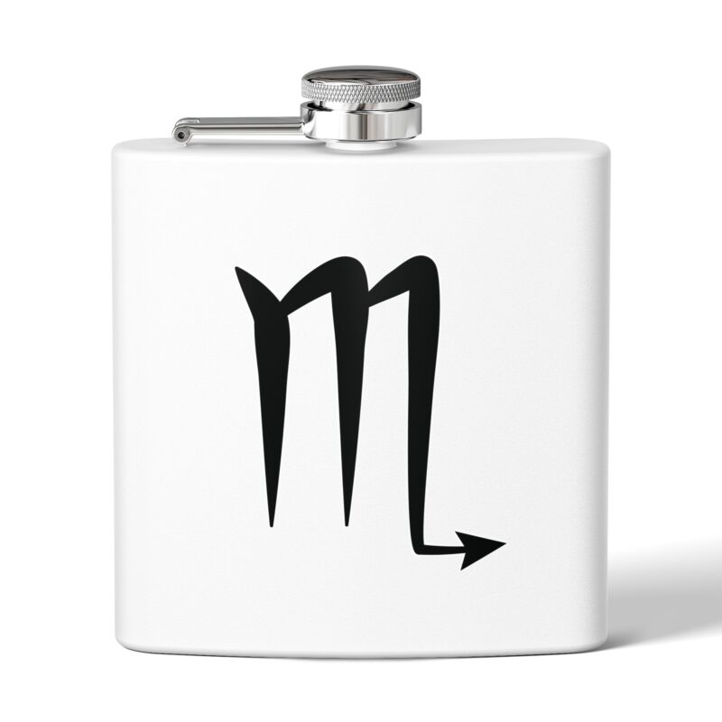 Personalized Stainless Steel Flask - Scorpio Zodiac Gift