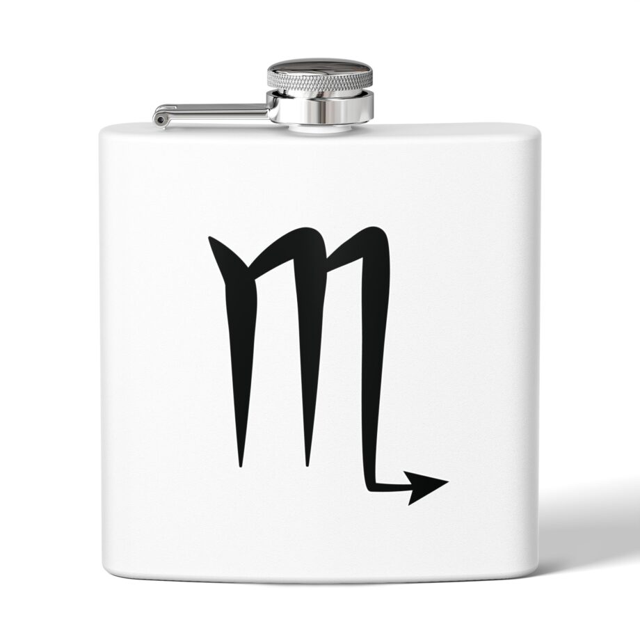 Personalized Stainless Steel Flask - Scorpio Zodiac Gift