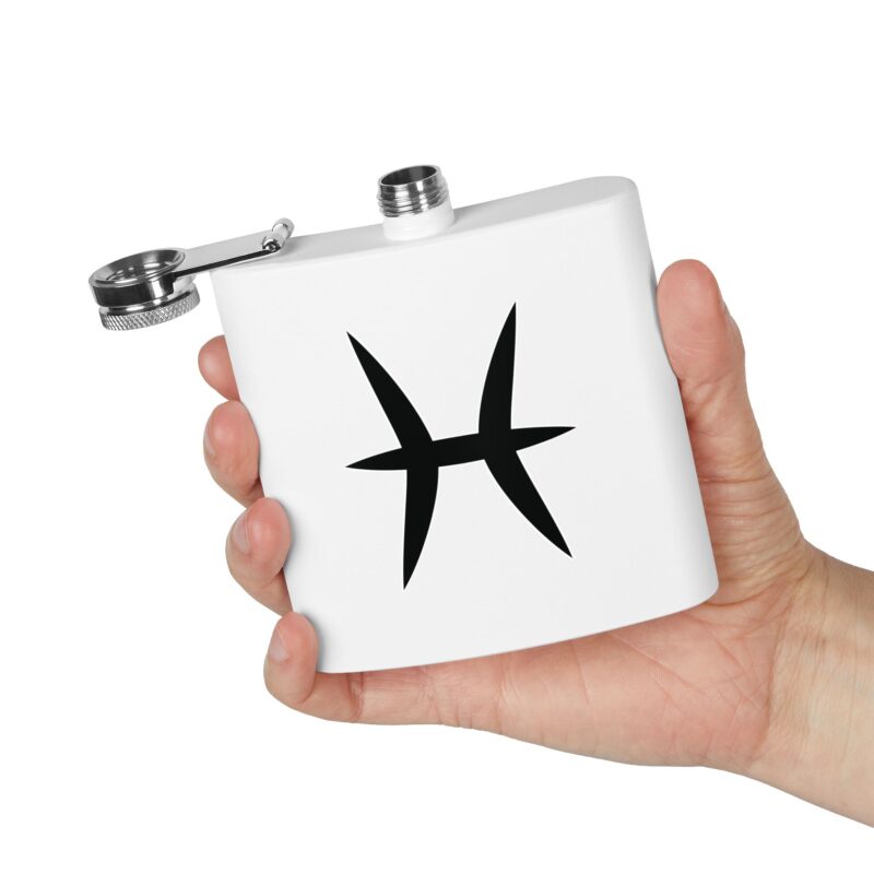 Personalized Stainless Steel Flask - Pisces Zodiac Gift - Image 4
