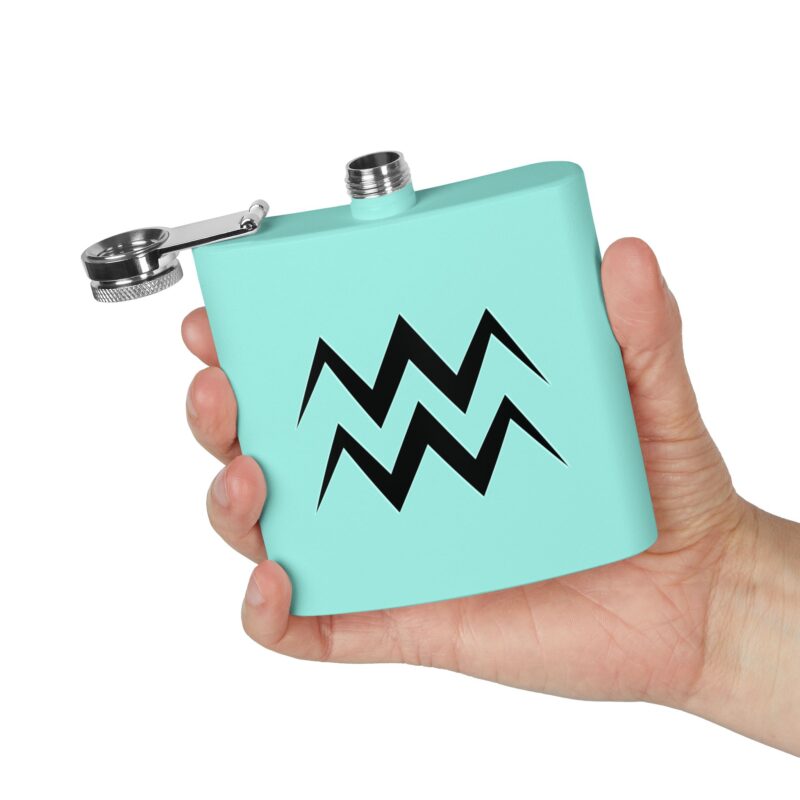 Personalized Stainless Steel Flask - Aquarius Zodiac Gift - Image 12