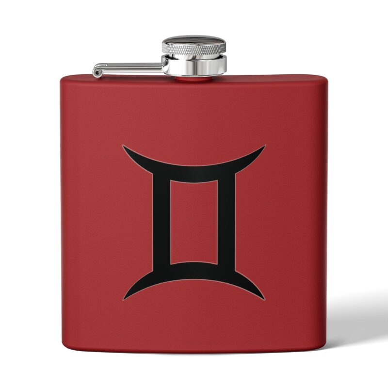 Personalized Stainless Steel Flask - Gemini Zodiac Gift - Image 5