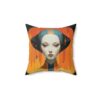 Sun-Kissed Geisha - 14" x 14" Throw Pillow - Image 2