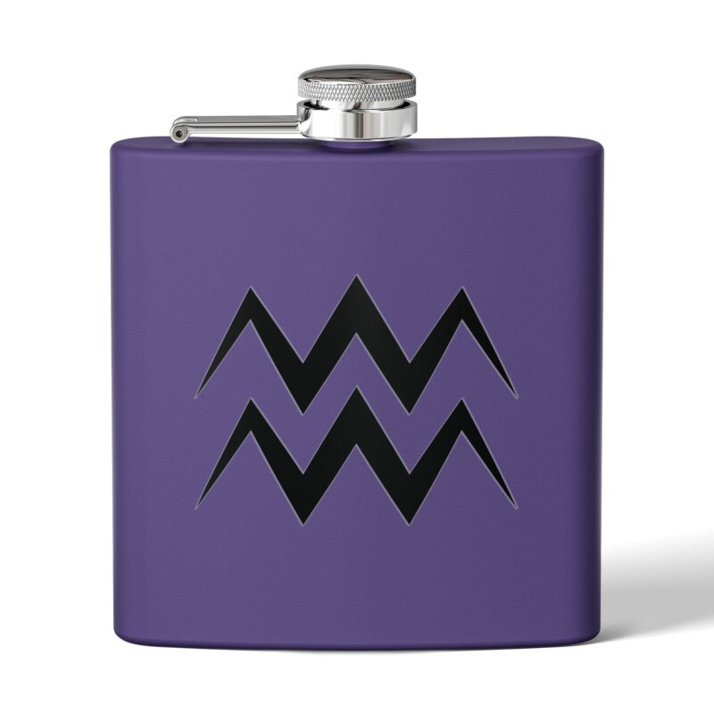 Personalized Stainless Steel Flask - Aquarius Zodiac Gift - Image 17