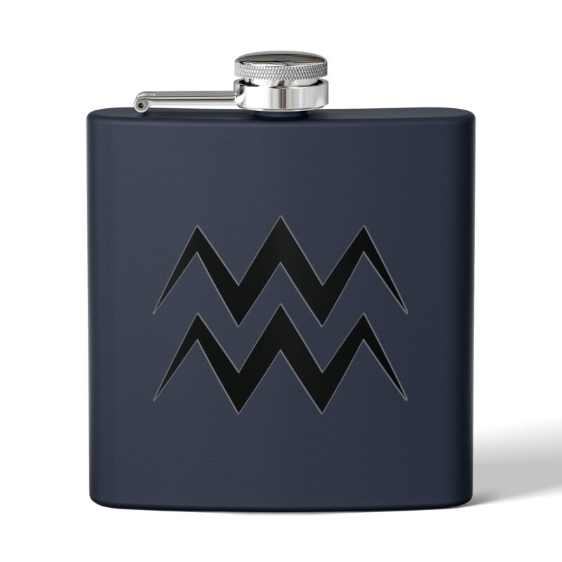 Personalized Stainless Steel Flask - Aquarius Zodiac Gift - Image 13