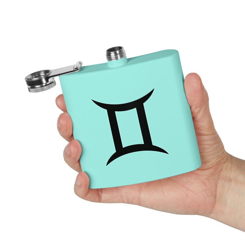 Personalized Stainless Steel Flask - Gemini Zodiac Gift - Image 12