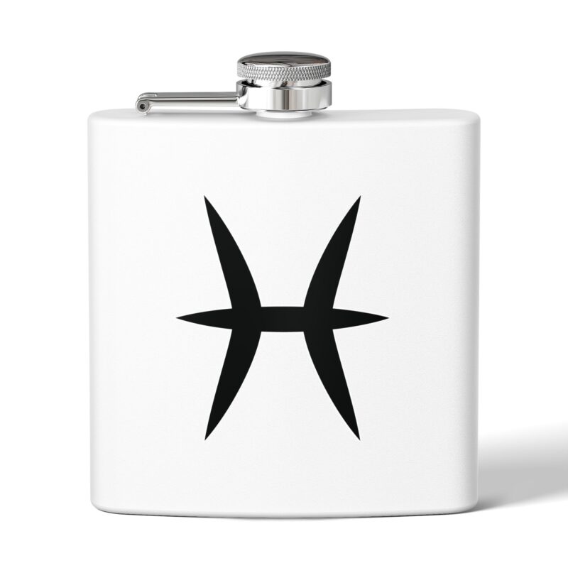 Personalized Stainless Steel Flask - Pisces Zodiac Gift