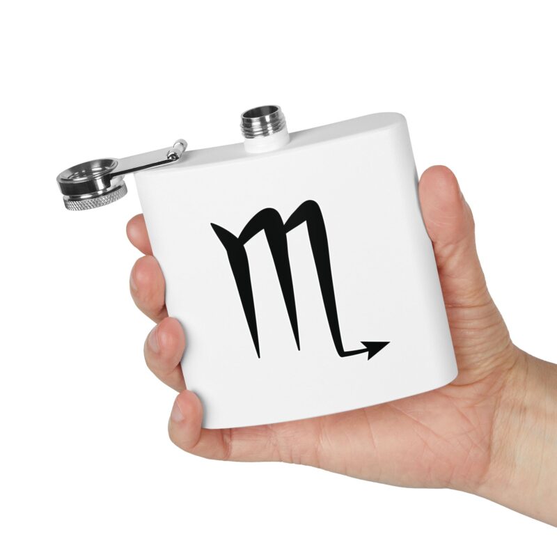 Personalized Stainless Steel Flask - Scorpio Zodiac Gift - Image 4