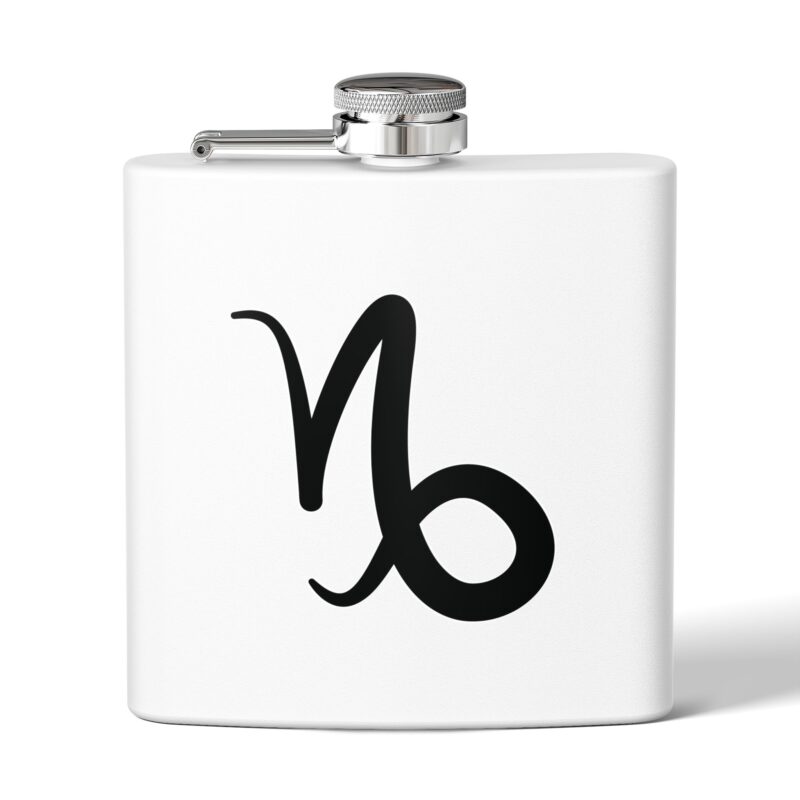 Personalized Stainless Steel Flask - Capricorn Zodiac Gift