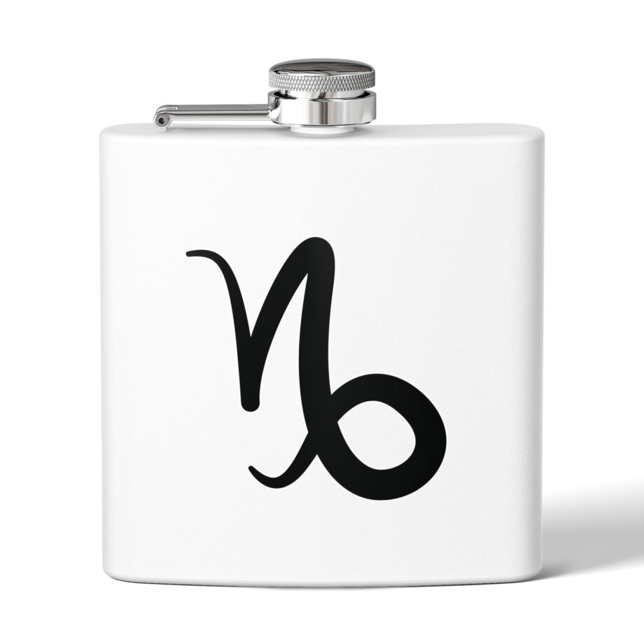 Personalized Stainless Steel Flask - Capricorn Zodiac Gift