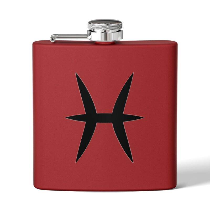 Personalized Stainless Steel Flask - Pisces Zodiac Gift - Image 5