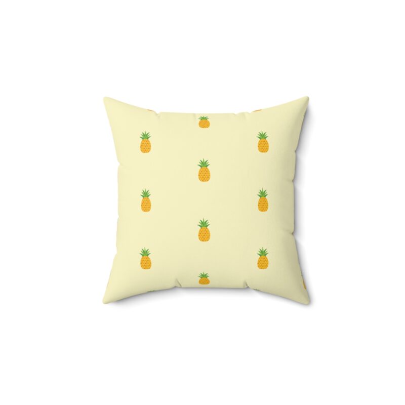Pineapple Print Decor Pillow - Spun Polyester Square Cushion - Image 2