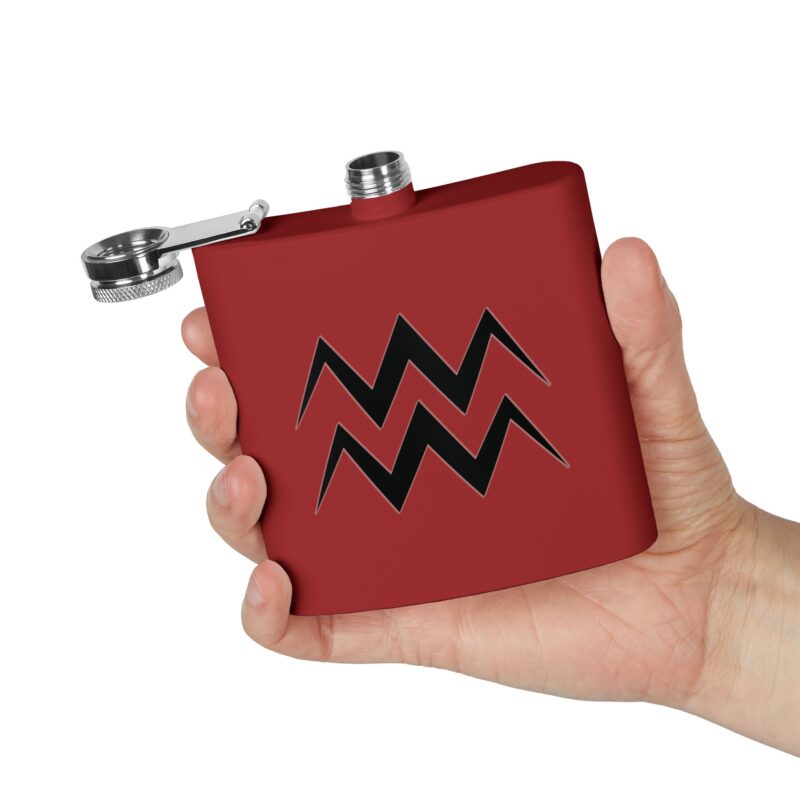Personalized Stainless Steel Flask - Aquarius Zodiac Gift - Image 8