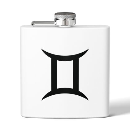 Personalized Stainless Steel Flask - Gemini Zodiac Gift