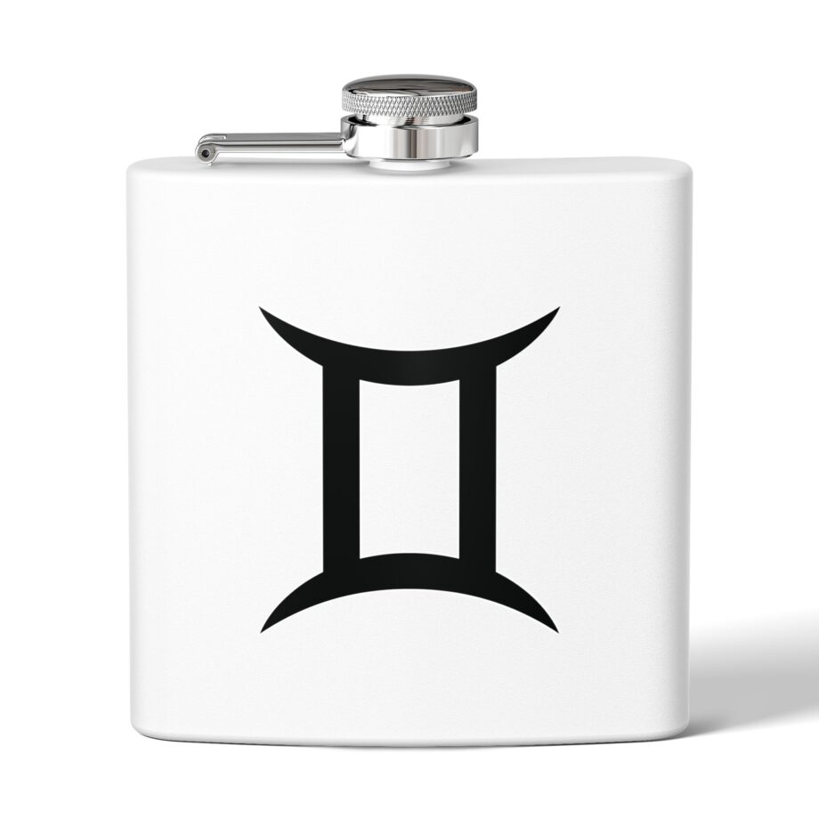 Personalized Stainless Steel Flask - Gemini Zodiac Gift