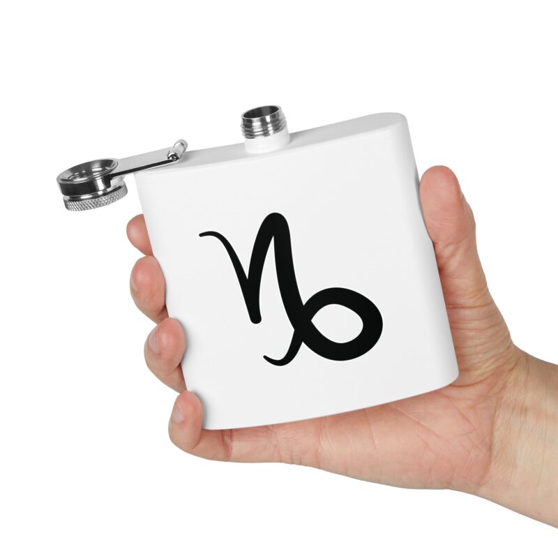 Personalized Stainless Steel Flask - Capricorn Zodiac Gift - Image 4