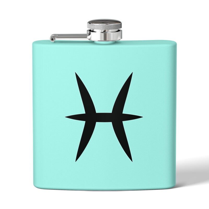 Personalized Stainless Steel Flask - Pisces Zodiac Gift - Image 9
