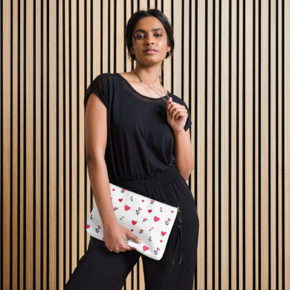 Hearts and flowers hand bag