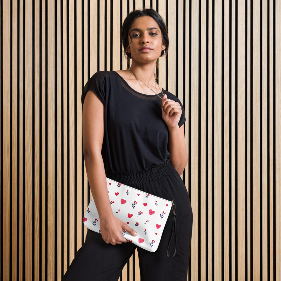 Hearts and flowers hand bag