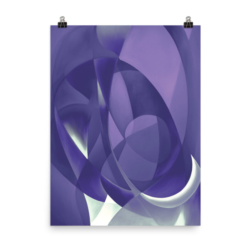 Violet Tide Abstract - 18" x 24" poster - Image 2