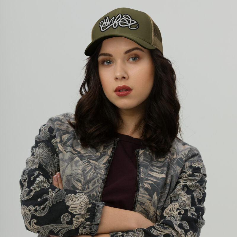 Wild Style Ember Embroidered Trucker Cap - Image 5