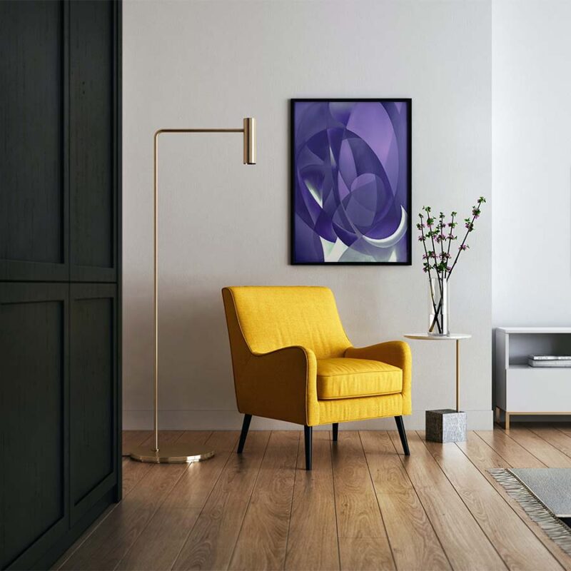 Violet Tide Abstract - 18" x 24" poster