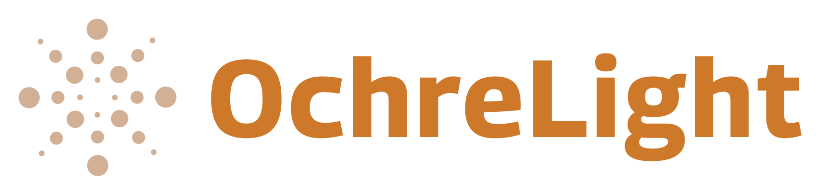 OchreLight brand mark set aside the OchreLight brand name.