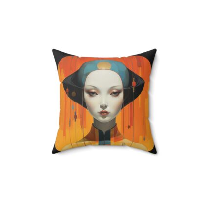Sun-Kissed Geisha - 14" x 14" Throw Pillow