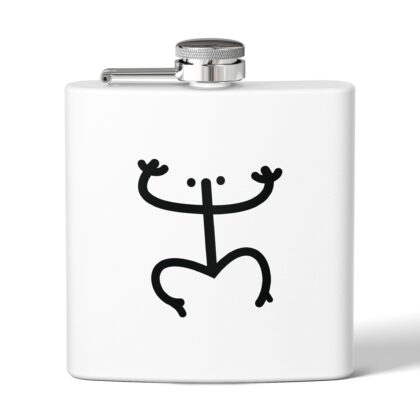 Stainless Steel Flask - 6oz Portable Beverage Holder - Coqui symbol