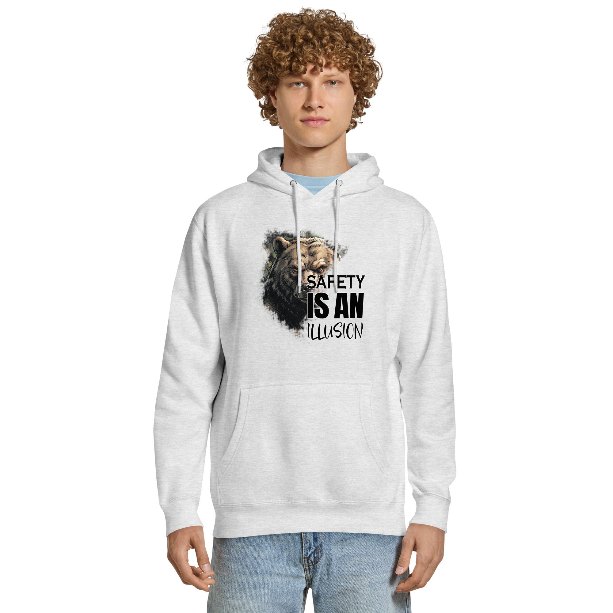 "Safety Is An Illusion" Unisex premium mid-weight hoodie - Image 2