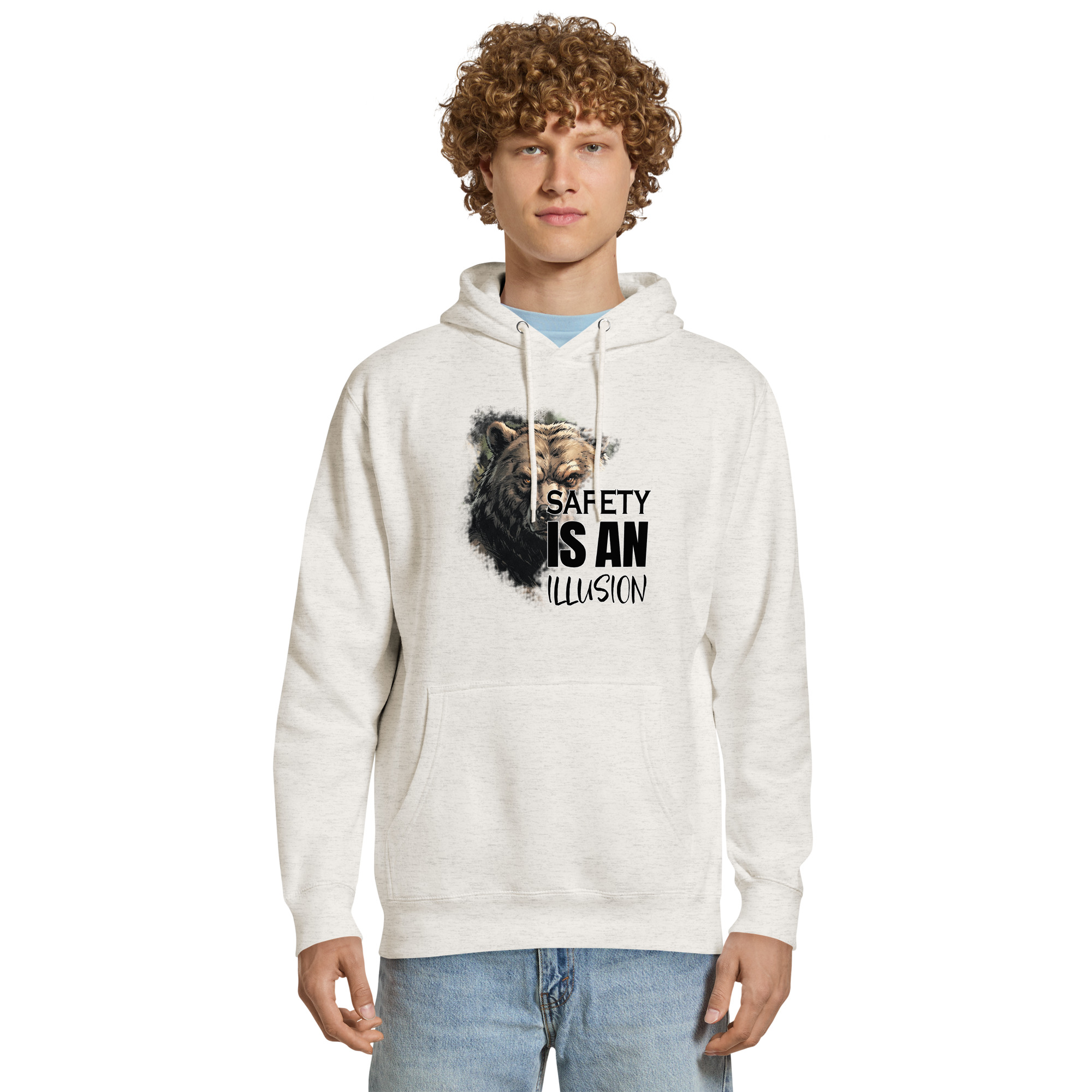 "Safety Is An Illusion" Unisex premium mid-weight hoodie